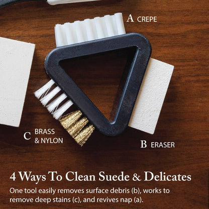 Complete Horsehair Shoe Shine Brush & Suede Detailing Set Shoe Shine Kits FootFitter 