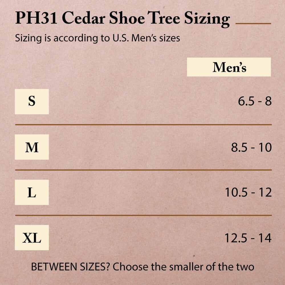 Men's Full Heel Block Split Toe Cedar Shoe Tree, 2-Pack