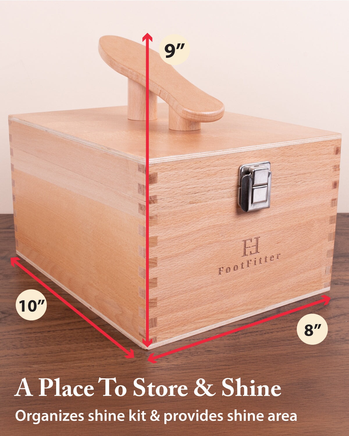 FootFitter Beech Wood Valet Storage Box FootFitter 