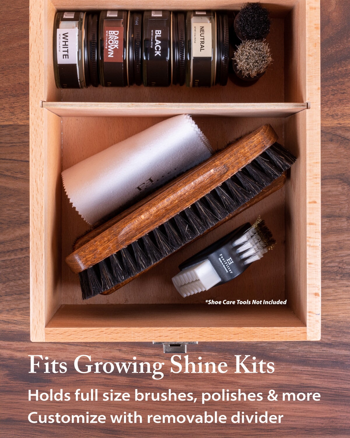 FootFitter Beech Wood Valet Storage Box FootFitter 