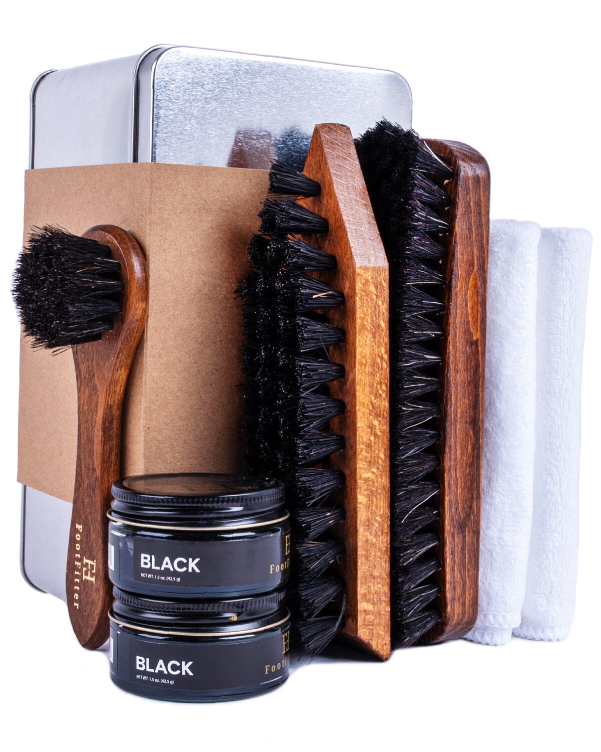 FootFitter Black Leather Restoration Shoe Kit, Military Boot Care Set FootFitter 