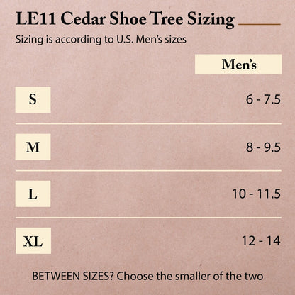 FootFitter Cedar Shoe Tree for Men, Full Toe Block and Wide Hook Heel, Aromatic Shoe Shaper - LE11, 2-Pack Shoe Trees & Shapers FootFitter 