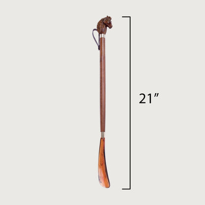 FootFitter Classic 21" Medium Shoe Horn with Wooden-Style Horse Handle Shoe Horns FootFitter 
