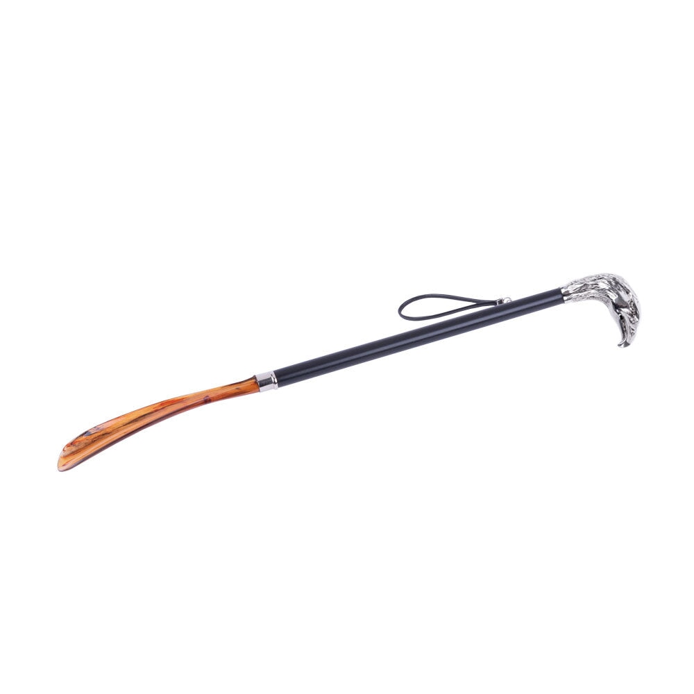 FootFitter Deluxe 28" Long Shoe Horn with Nickel Plated Eagle Handle Shoe Horns Shoe and Foot Care 