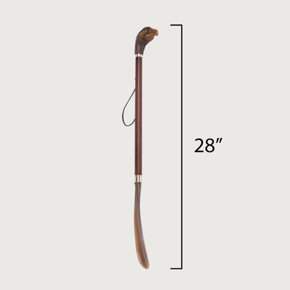 FootFitter Deluxe 28" Long Shoe Horn with Wooden-Style Eagle Handle Shoe Horns Shoe and Foot Care 