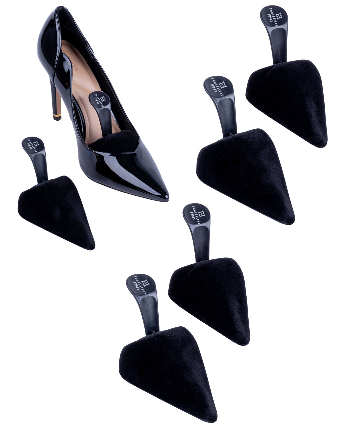 FootFitter Foam Shoe Trees with Handle for Women’s Pointed Toe Heels Shoe Trees FootFitter Women's Small (5 - 8) 3-Pack 