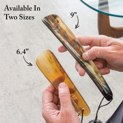 FootFitter Genuine Bull Horn Shoe Horn, 9" Shoe Horns FootFitter 