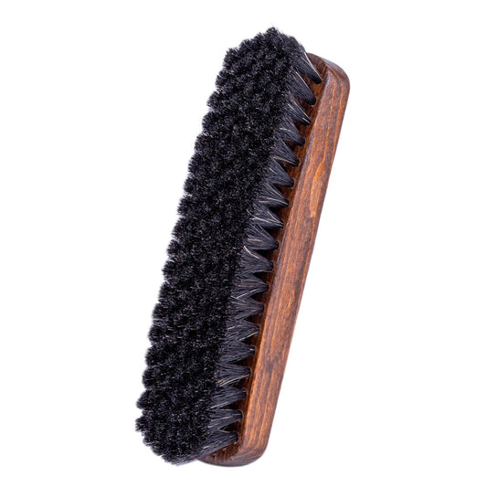 FootFitter Genuine Horsehair Shoe Shine Brush Shoe Brushes FootFitter Black 