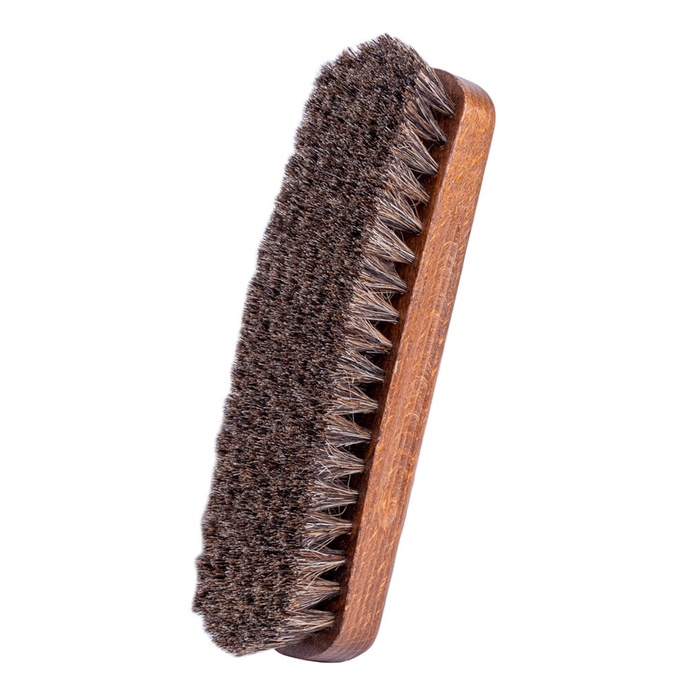 FootFitter Genuine Horsehair Shoe Shine Brush Shoe Brushes FootFitter Grey-Brown 