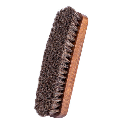 FootFitter Genuine Horsehair Shoe Shine Brush Shoe Brushes FootFitter Grey-Brown 