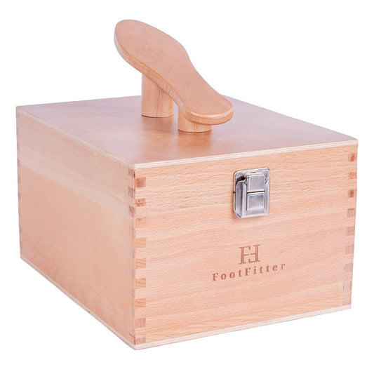 FootFitter Mahogany Shoe Shine Drawer Valet Box FootFitter 