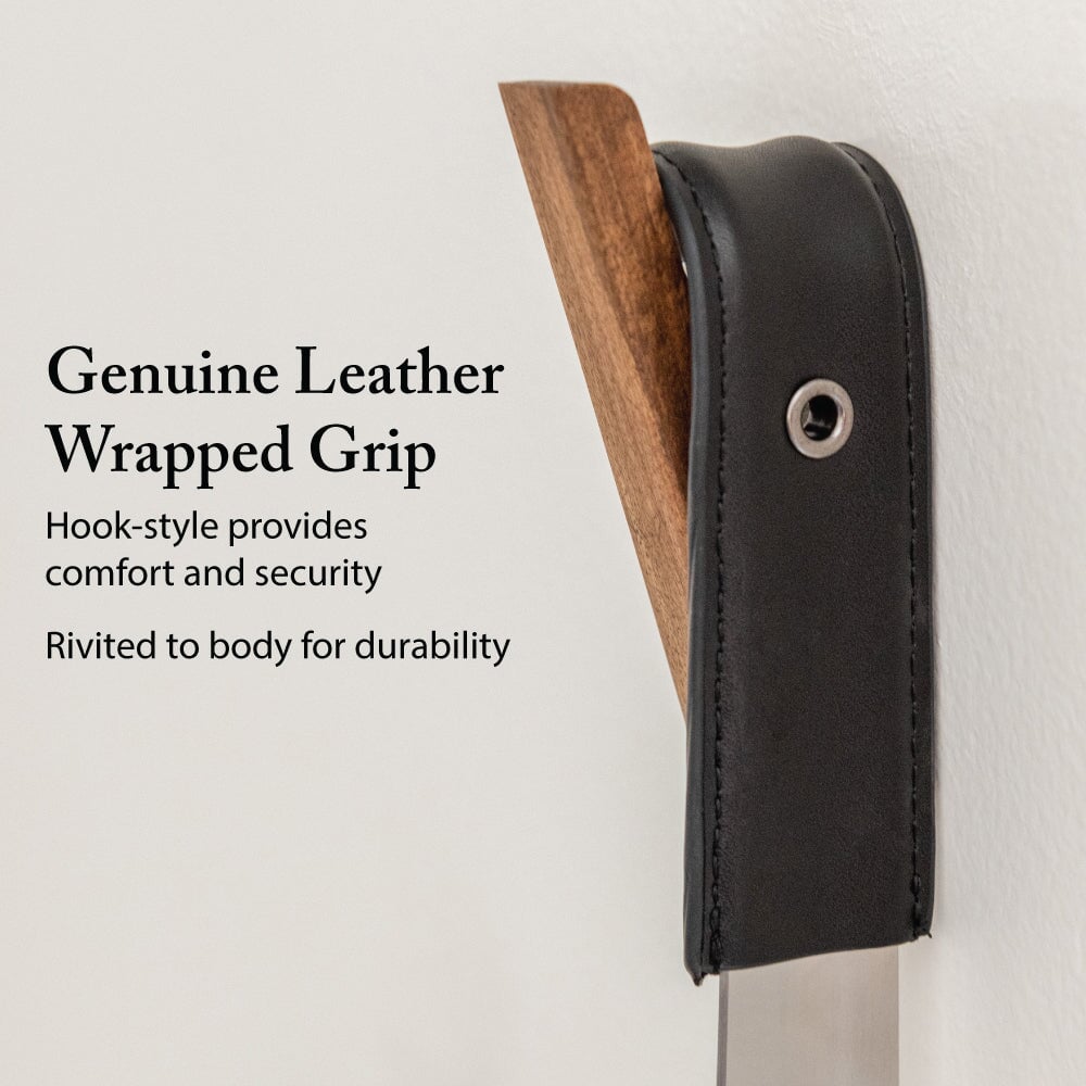 FootFitter Med to Long Stainless Steel & Leather Handle Shoehorn, 16", 23" & 31" Shoe Horns FootFitter 