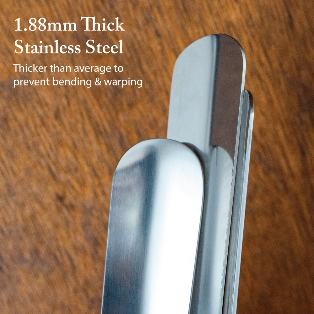 FootFitter Med to Long Stainless Steel & Leather Handle Shoehorn, 16", 23" & 31" Shoe Horns FootFitter 