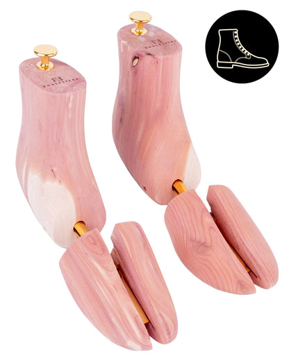 FootFitter Men’s Cedar Boot Trees, Adjustable Split Toe Shoe Shaper FootFitter 