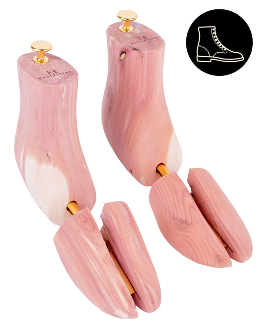 FootFitter Men’s Cedar Boot Trees, Adjustable Split Toe Shoe Shaper FootFitter 