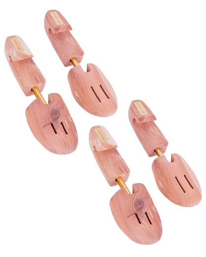 FootFitter Men’s Cedar Shoe Trees, Full Block Wide Heel Shoe Trees FootFitter Men's Small (6 - 7.5) 2-Pack 