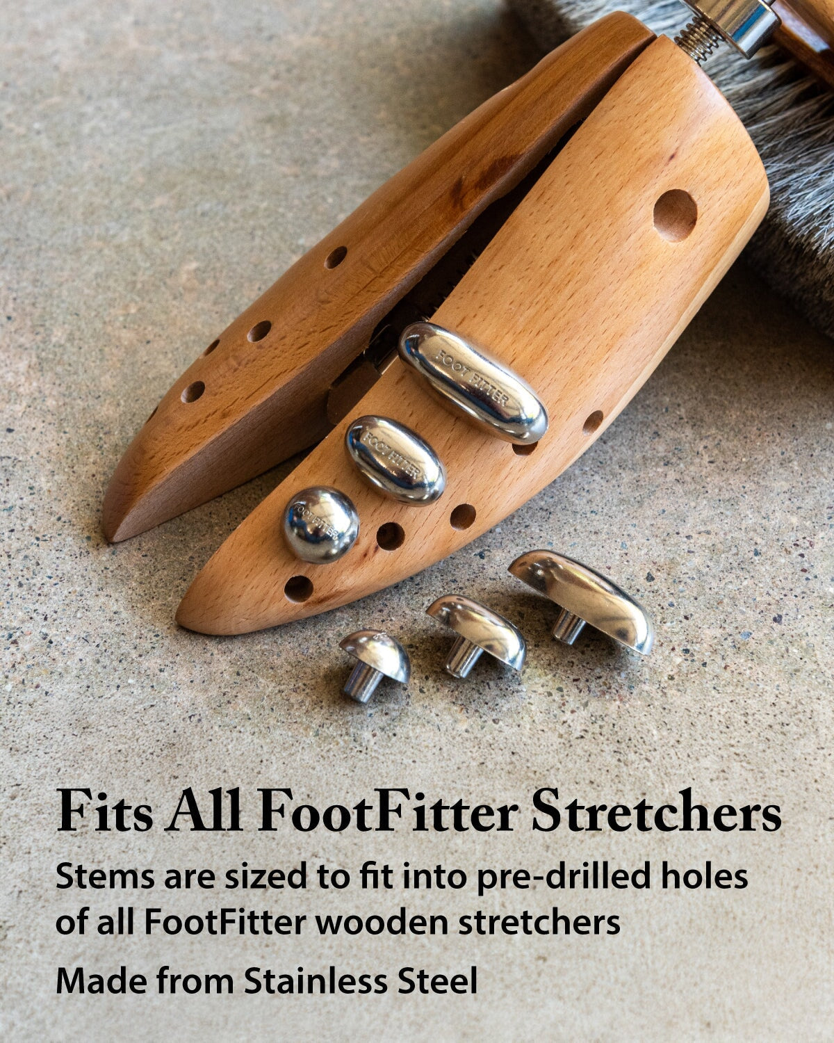 FootFitter Metal Bunion Plug Set for Shoe & Boot Wooden Stretchers, 6-Pack Spot Stretching Plugs FootFitter 