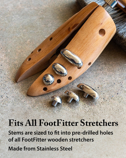 FootFitter Metal Bunion Plug Set for Shoe & Boot Wooden Stretchers, 6-Pack Spot Stretching Plugs FootFitter 