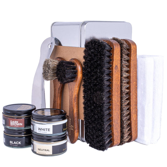 FootFitter Refill for Shoe Shine Set - Shoe Polish Cream Shoe Shine Kits FootFitter Classic Colors 