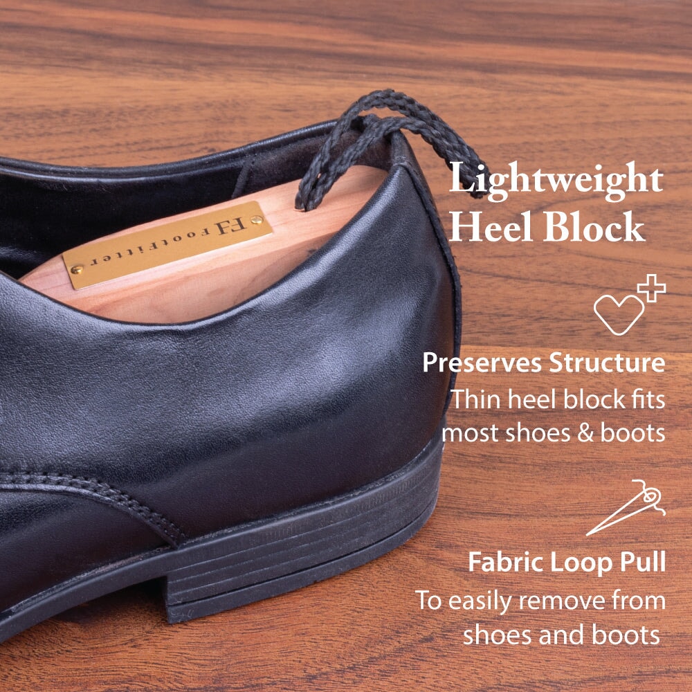 FootFitter Shoe Trees for Men, Adjustable Split Toe Aromatic Cedar Boot Tree- SJ32, 2 Pack Shoe Trees & Shapers FootFitter 