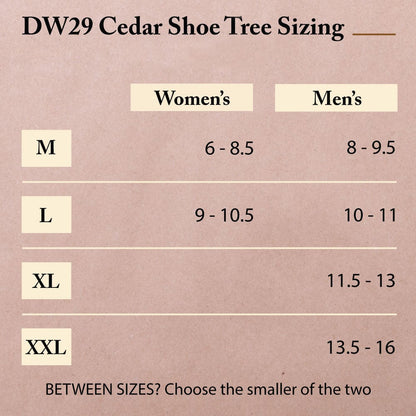FootFitter Shoe Trees for Men & Women, Wide Heel Split Toe, Aromatic Cedar Boot Tree - DW29 Shoe Trees & Shapers FootFitter 