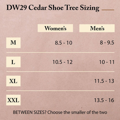 FootFitter Shoe Trees for Men & Women, Wide Heel Split Toe, Aromatic Cedar Boot Tree - DW29 Shoe Trees & Shapers FootFitter 
