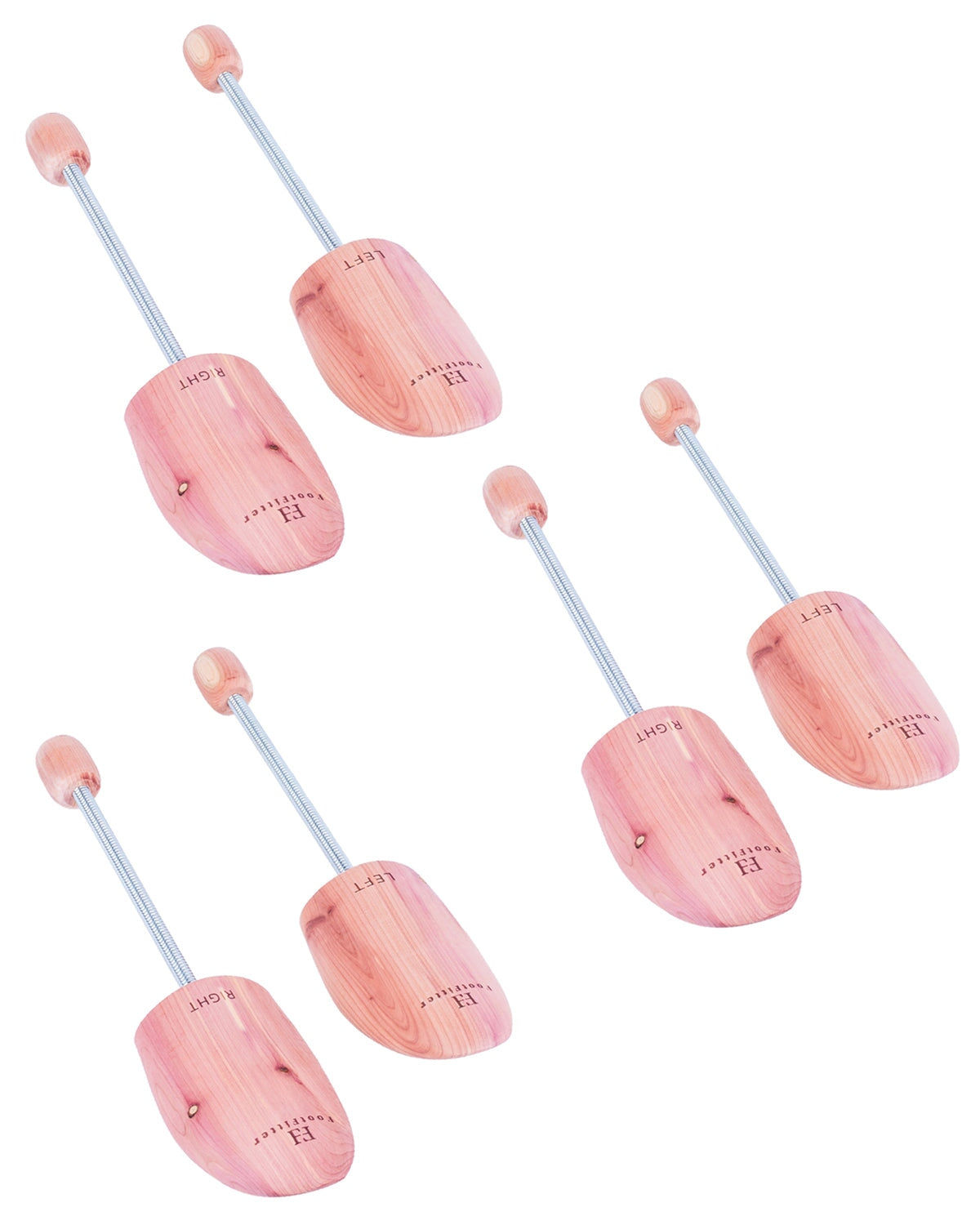 FootFitter Travel Cedar Shoe Trees, Compact Shoe Shapers Shoe Trees FootFitter Men (7-13) 3-Pack 