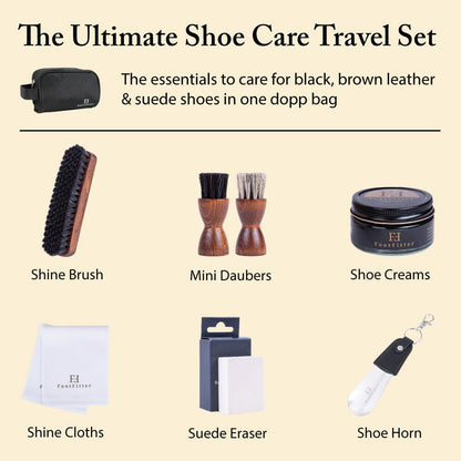 Shoe Care Kit with Travel Bag Shoe Shine Kits FootFitter 