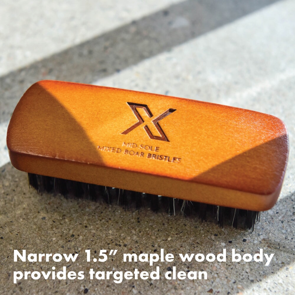 X Midsole Sneaker Brush, Boar-Mix Bristles X Sneaker Care 