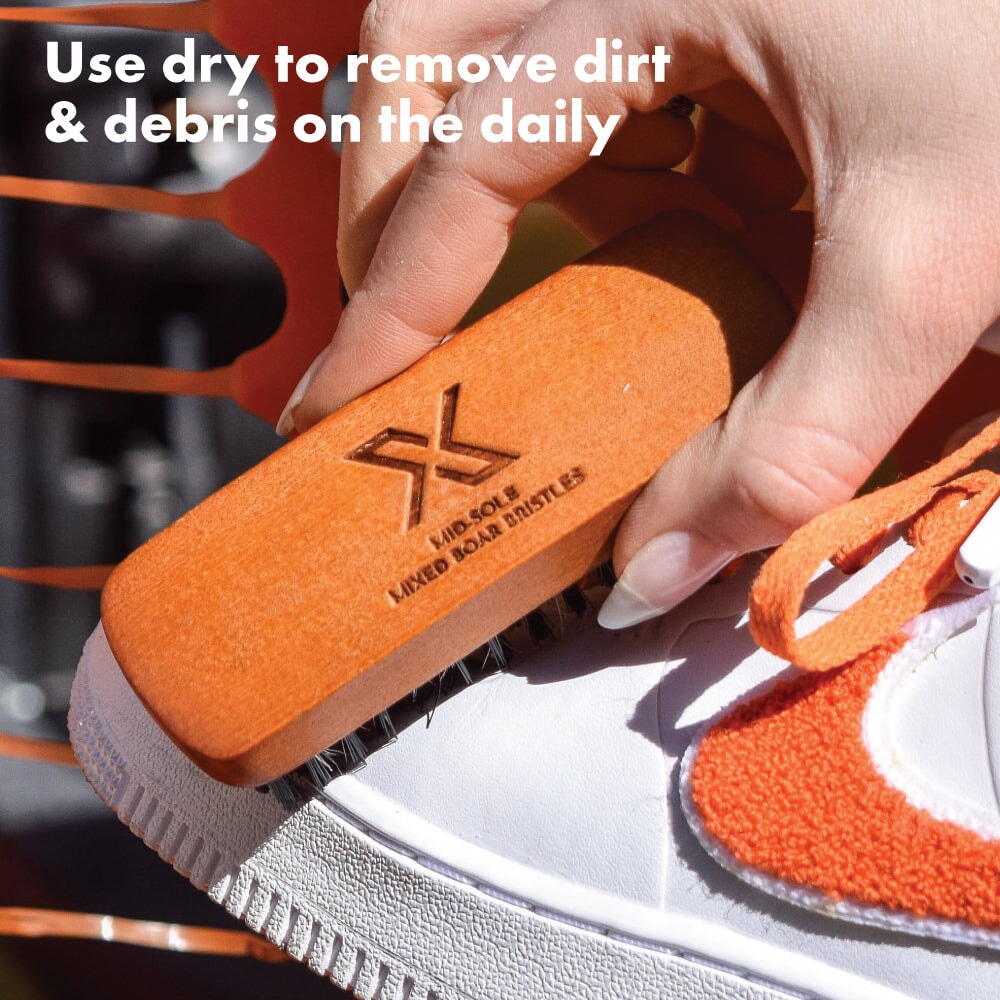 X Midsole Sneaker Brush, Boar-Mix Bristles X Sneaker Care 