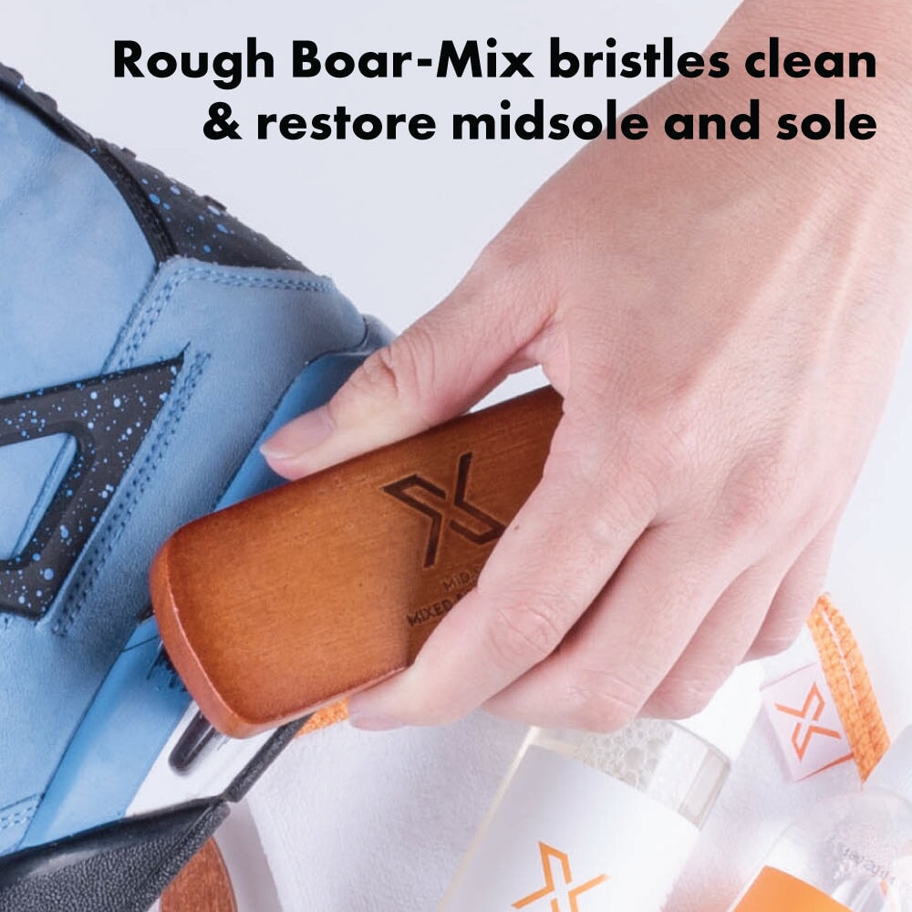 X Midsole Sneaker Brush, Boar-Mix Bristles X Sneaker Care 