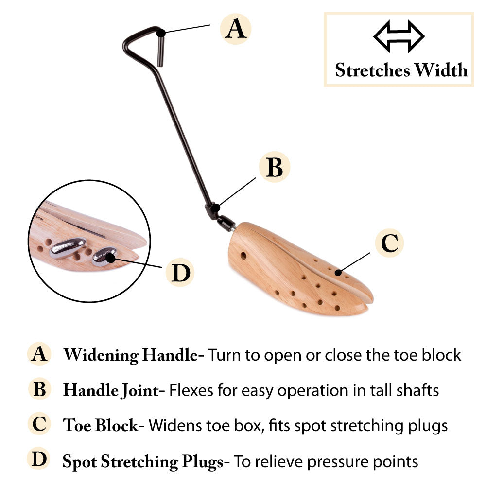 FootFitter Best Professional Boot Stretcher with Shoe Stretch Spray