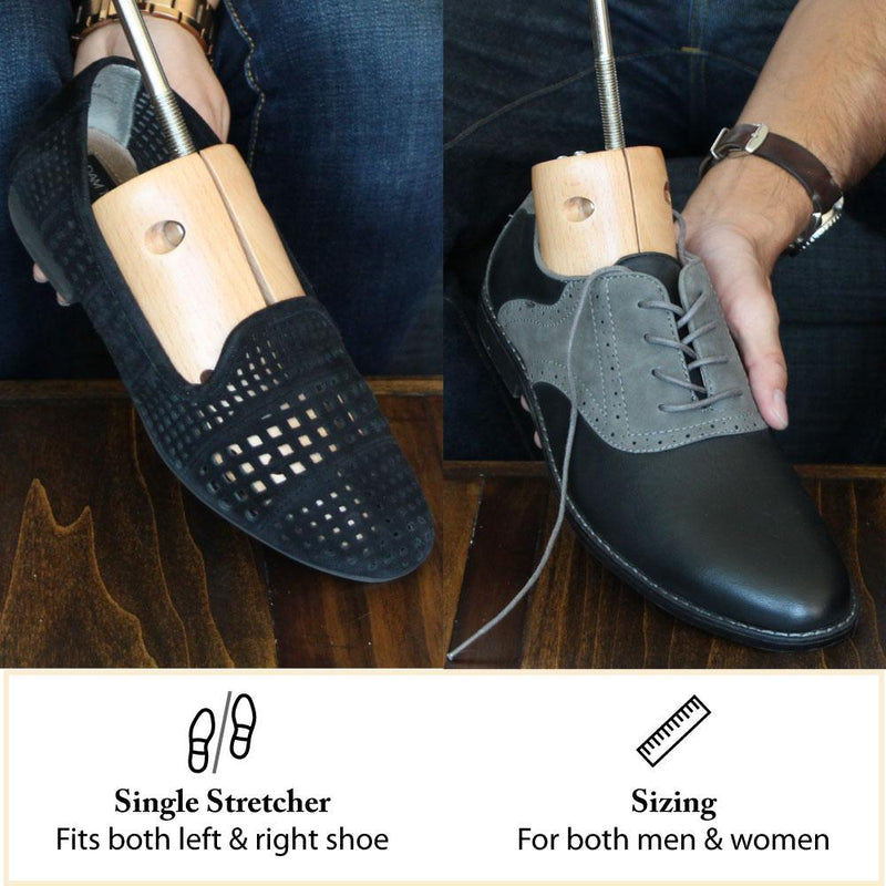 FootFitter Best Professional One-Way Shoe Stretcher with Shoe Stretch Spray