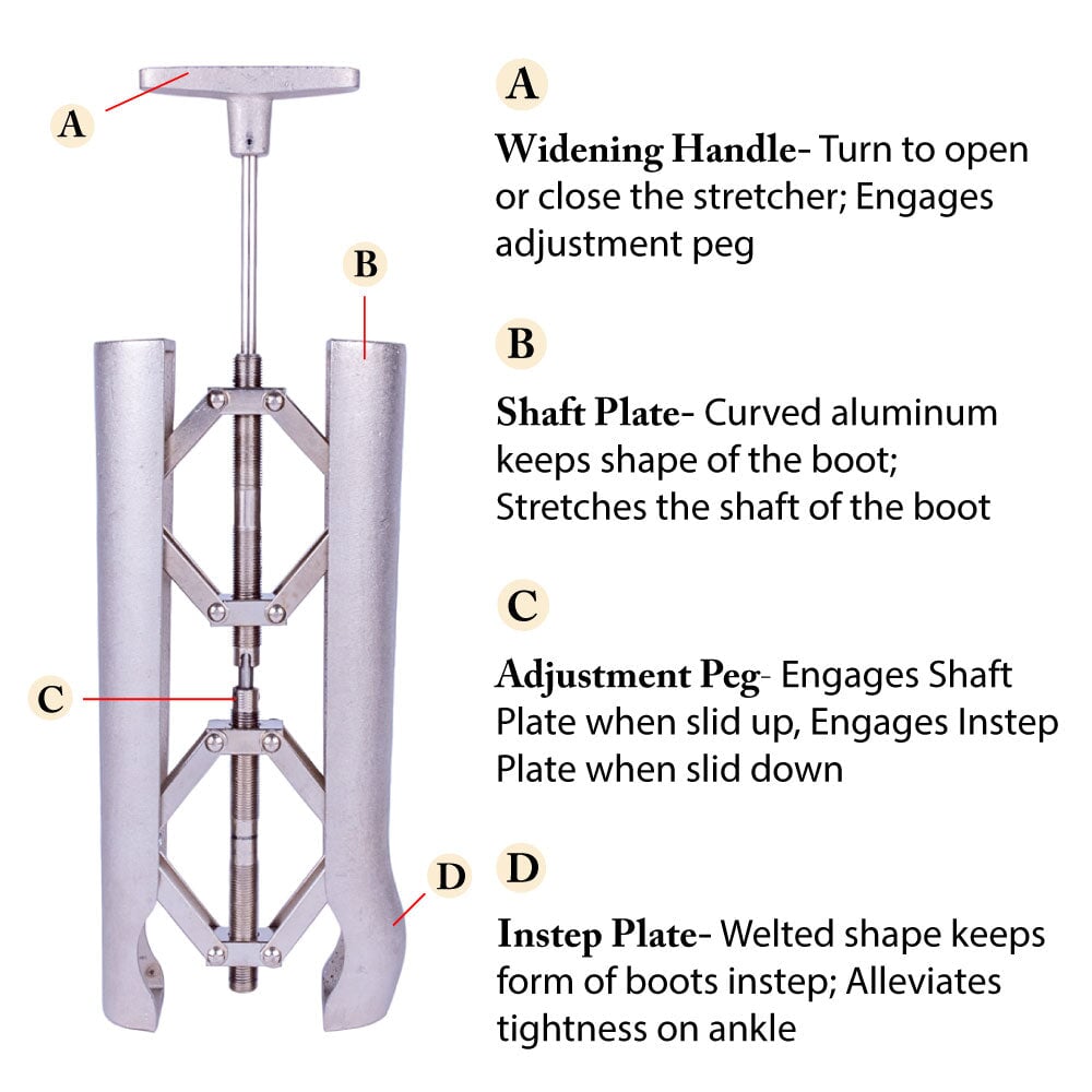 Cast Aluminum Combination Boot Instep and Shaft Stretcher | FootFitter