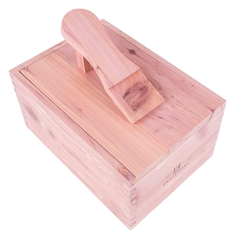 FootFitter Cedar Shoe Shine Valet Box