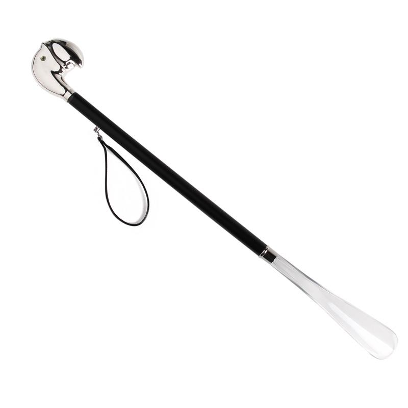 FootFitter Contemporary 28" Long Shoe Horn with Nickel Plated Parrot Handle FootFitter 