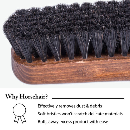 FootFitter Genuine Horsehair Shoe Shine Brush