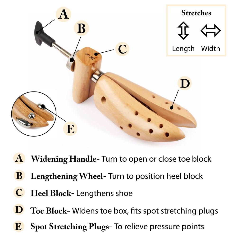 Using a shoe outlet stretcher