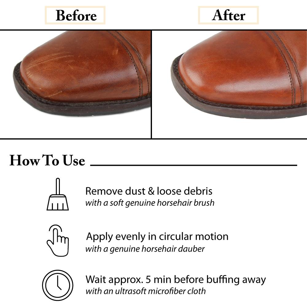 How to remove hot sale shoe polish from shoes