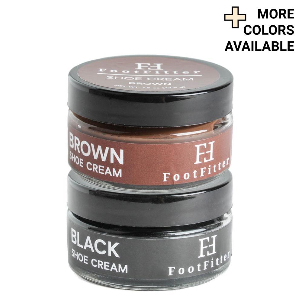 FootFitter Premium Shoe Cream Polish, Black & Brown - 2 Pack