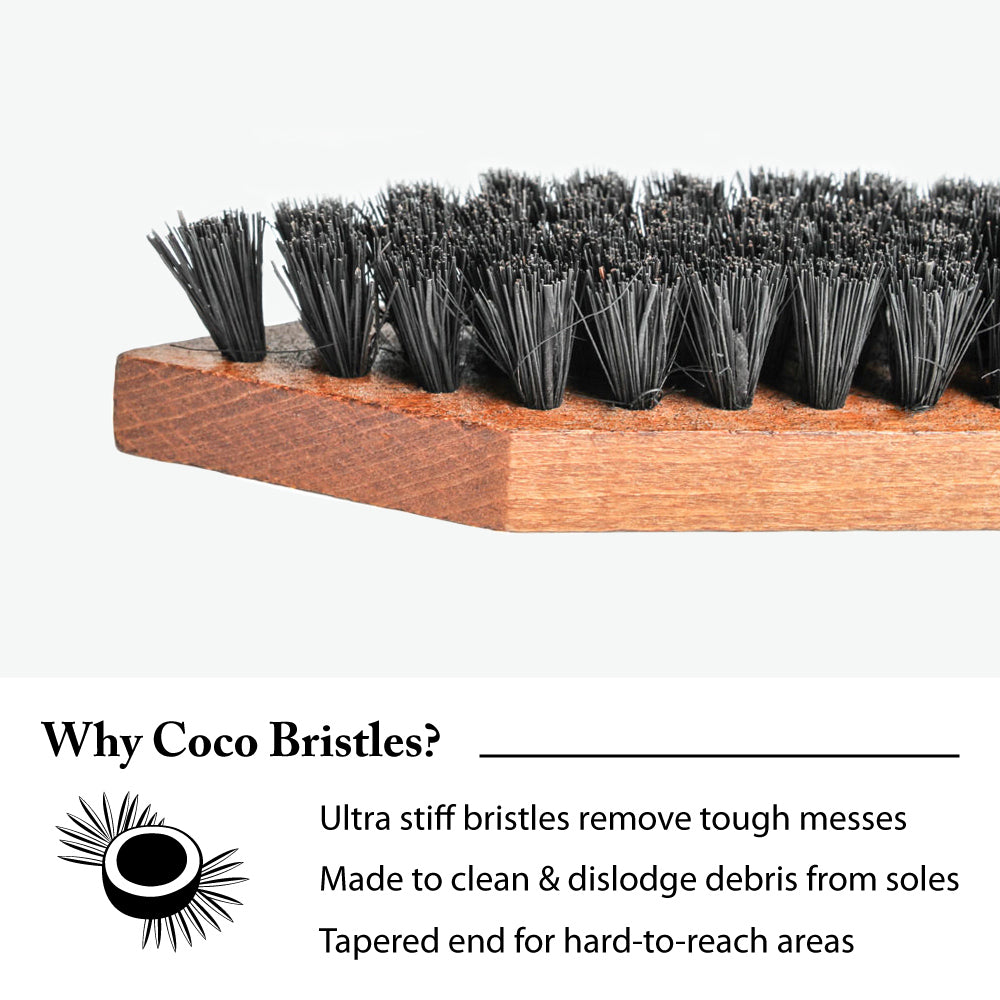 FootFitter Shoe Cleaning Brush with Coco Bristles