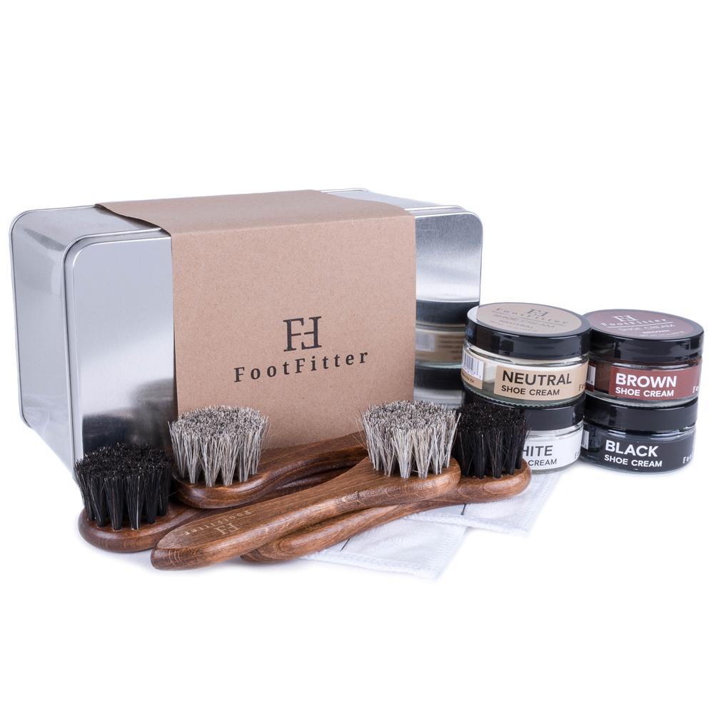 FootFitter Shoe Shine Dauber and Conditioning Cream Polish Set