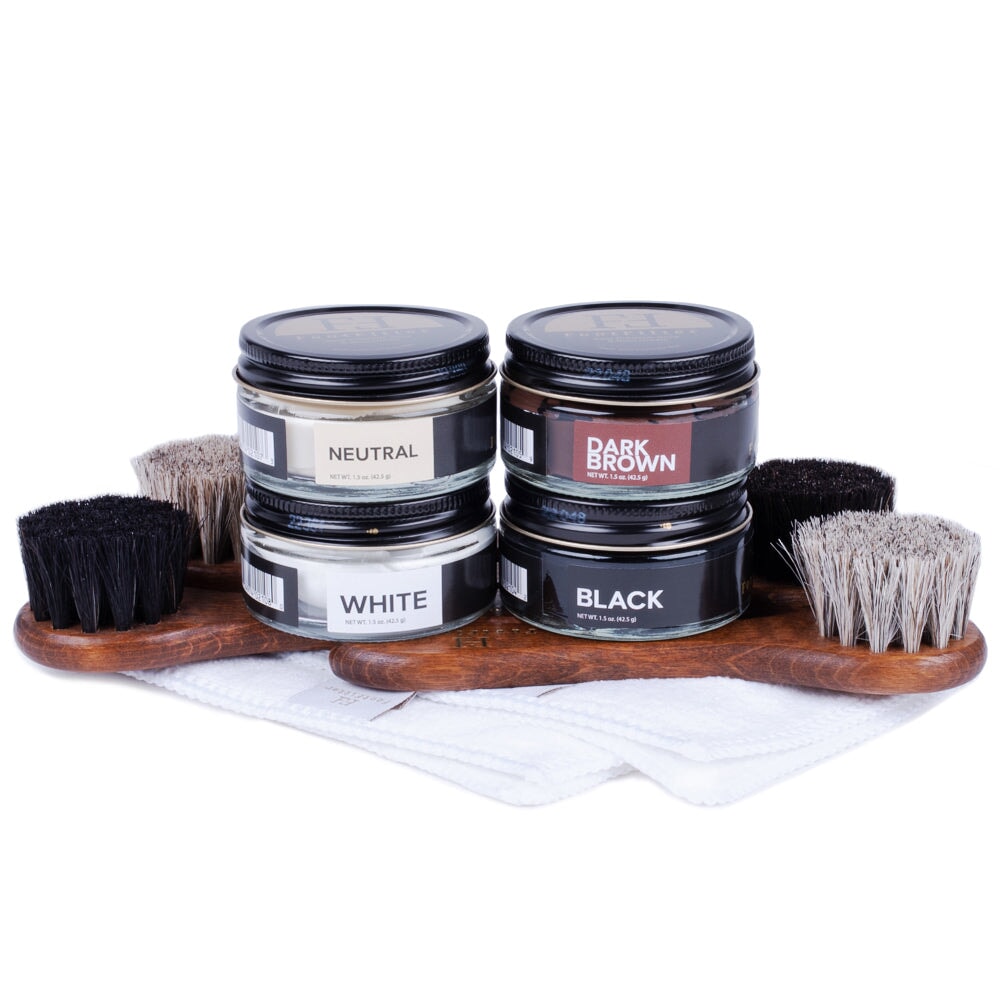 FootFitter Shoe Shine Dauber and Conditioning Cream Polish Set