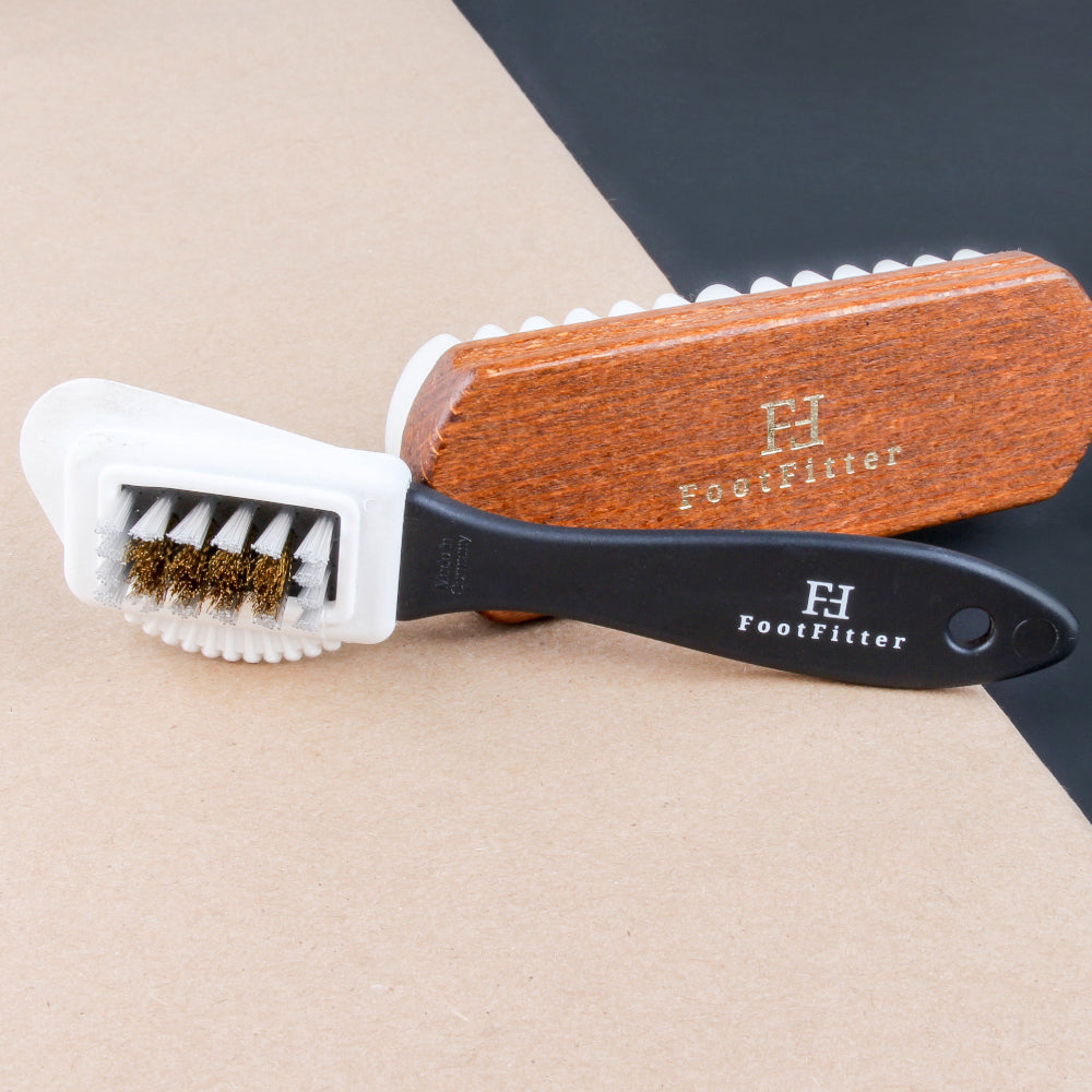 FootFitter Suede and Nubuck Leather 4-Way Shoe Cleaner Brush