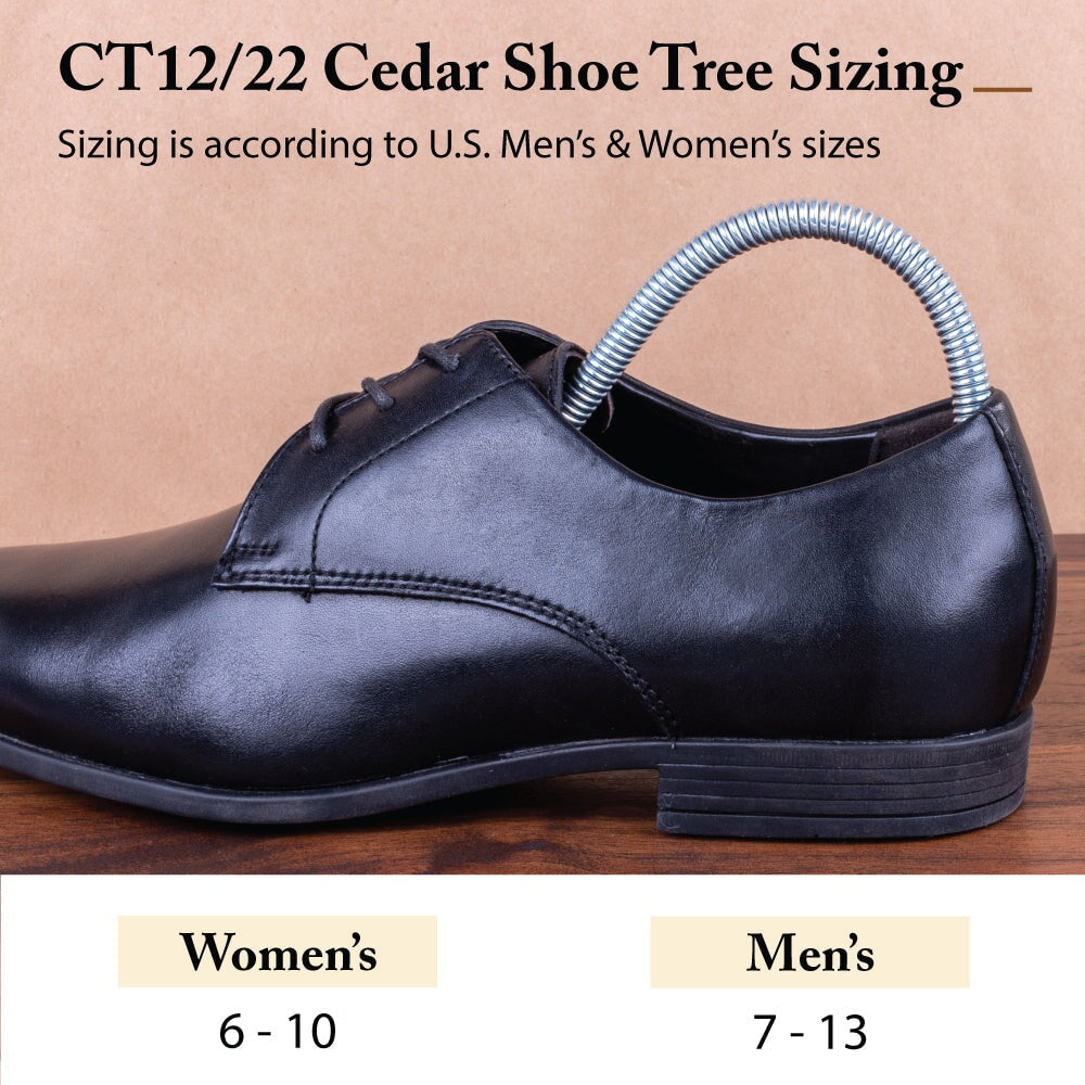 FootFitter Travel Cedar Shoe Tree, Men's Portable Boot Trees - CT12