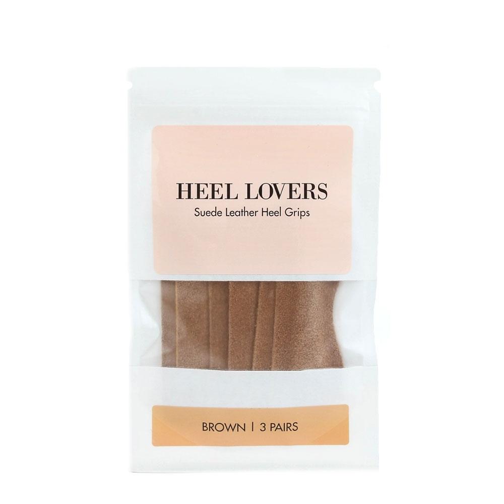 Heel Lovers Suede Leather Heel Grips, Brown - 3 Pairs