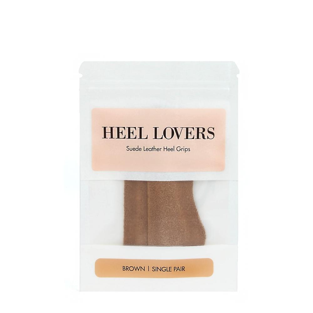 Heel Lovers Suede Leather Heel Grips, Brown - Single Pair