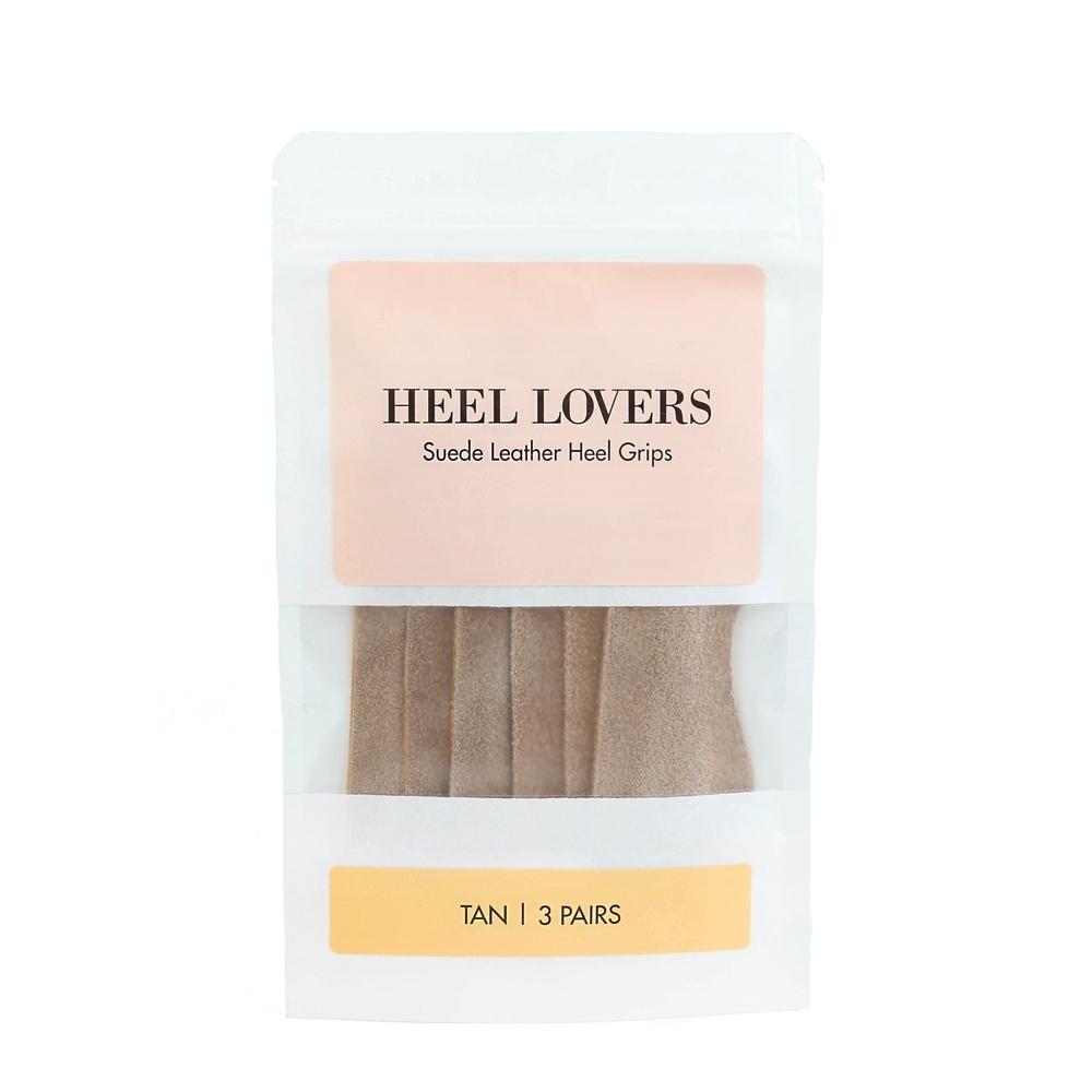 Heel Lovers Suede Leather Heel Grips, Tan - 3 Pairs